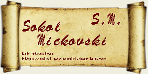 Sokol Mickovski vizit kartica
